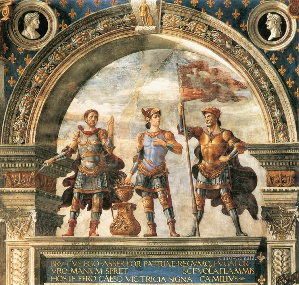 Dekoration der Sala Del Gigli Florenz Renaissance Domenico Ghirlandaio Ölgemälde